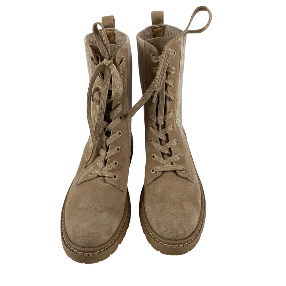 Sam Edelman Lydell Combat Boots Tan Womens Size 8 - Picture 3 of 14